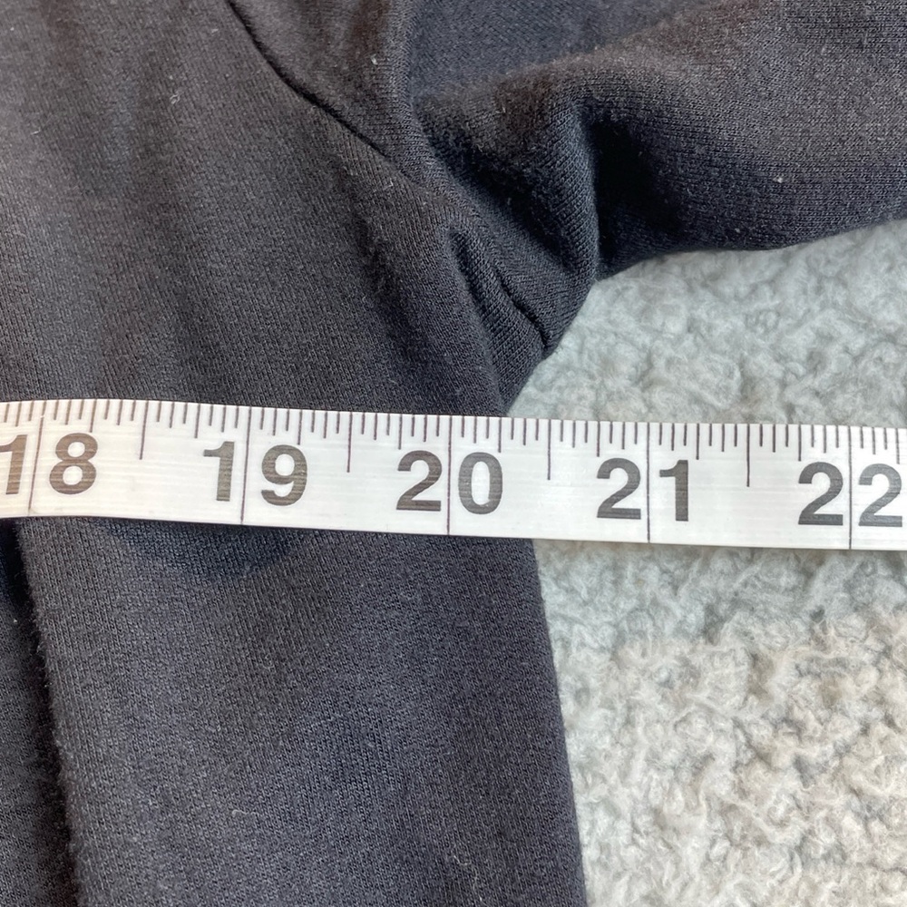 Athleta Pranayama Wrap Cardigan Small Black Thumb Hole Heavy Modal Blend Pockets - Picture 8 of 13